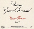 Red - Château GRAND RENOUIL. Canon Fronsac